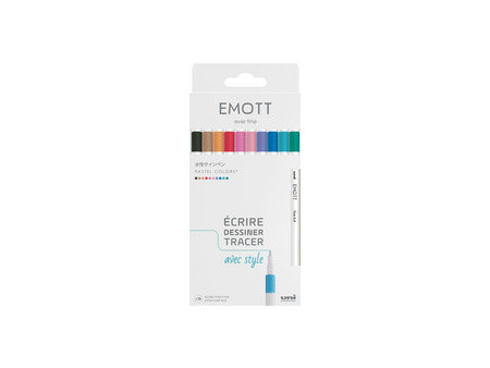 uni-ball Feutre EMOTT, set de 10 'Essential Colors'