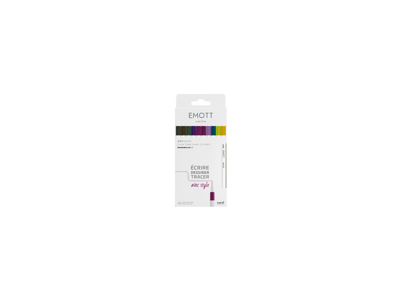 uni-ball Feutre EMOTT, set de 10 'Pastel Colors'
