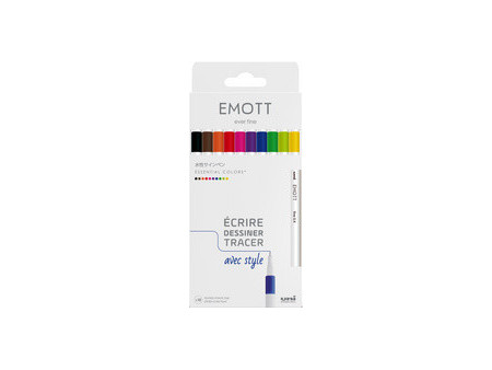 uni-ball Feutre EMOTT, set de 10 'Pastel Colors'