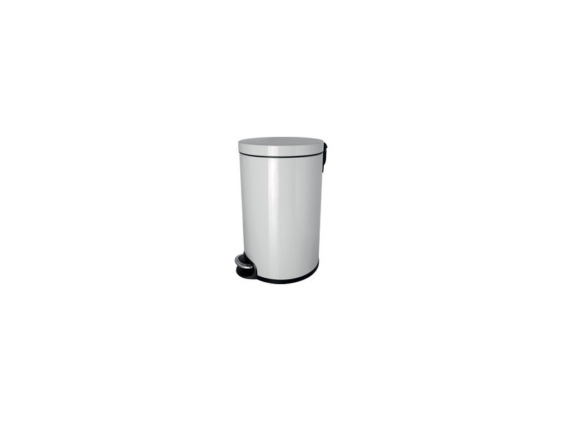 helit Poubelle à pédale 'the silent', 12 litres, blanc