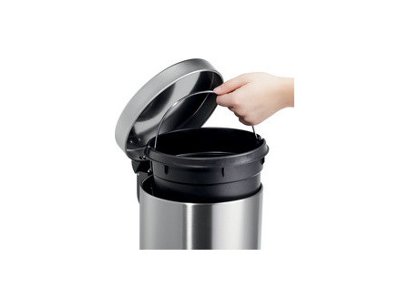 helit Poubelle à pédale 'the silent', 12 litres, blanc