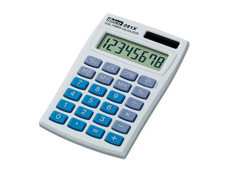 ibico Calculatrice de poche 081X, écran LCD à 8 chiffres