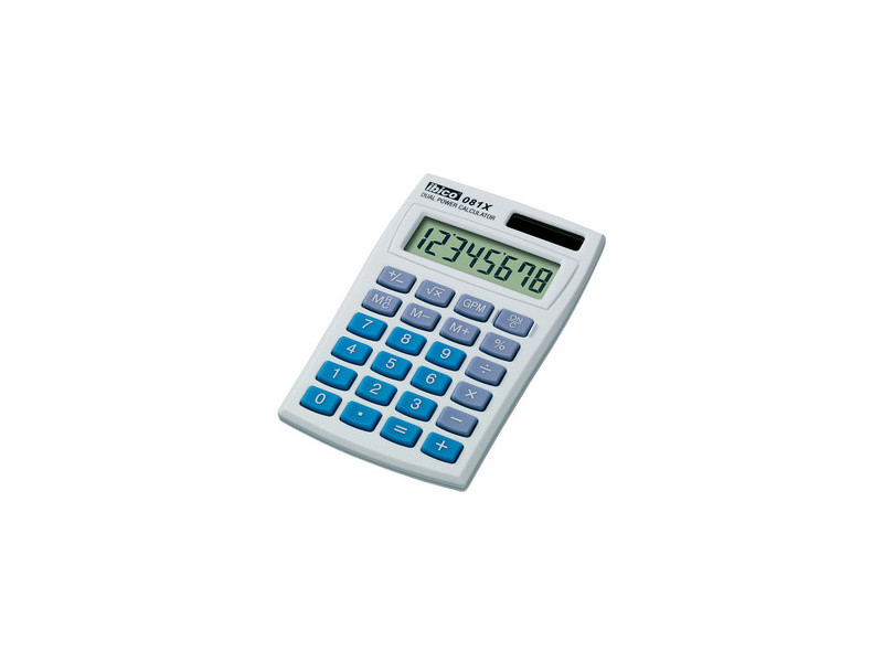 ibico Calculatrice de poche 081X, écran LCD à 8 chiffres