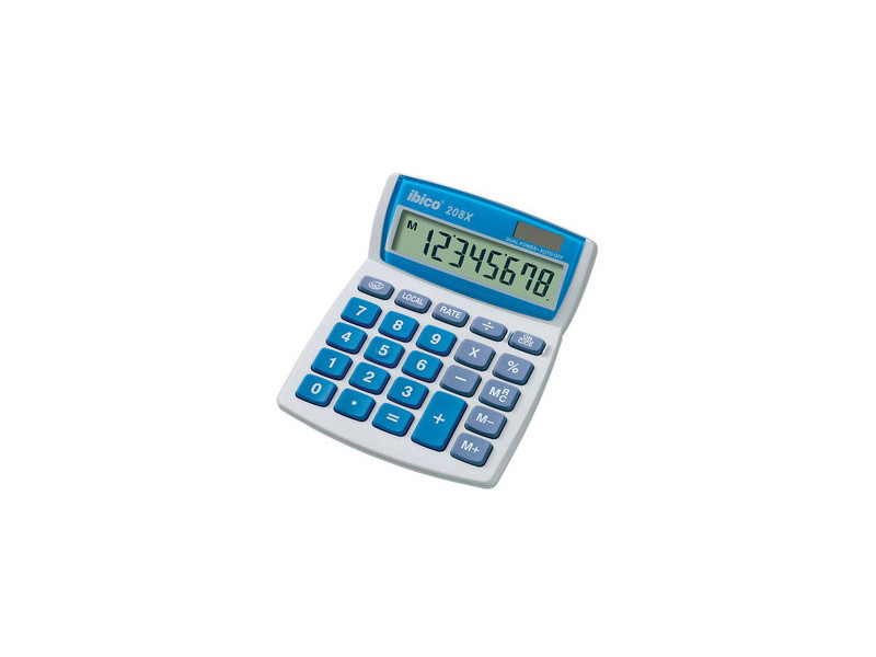 ibico Calculatrice de bureau 208X, écran LCD à 8 chiffres