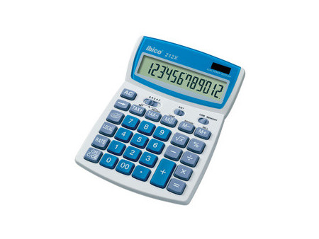 ibico Calculatrice de bureau 212X, écran LCD à 12 chiffres