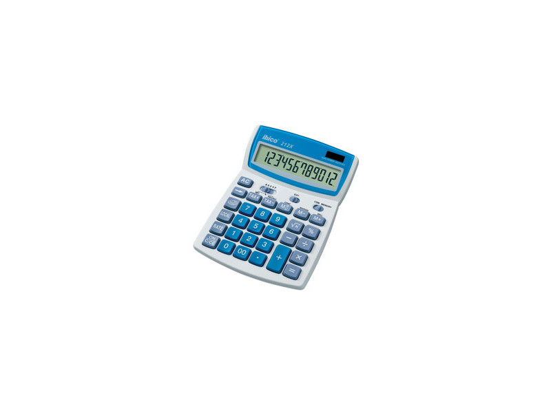 ibico Calculatrice de bureau 212X, écran LCD à 12 chiffres