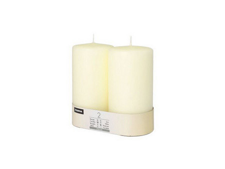 STARPAK Bougie cylindrique 'Ivory', diamètre: 80 mm, ivoire