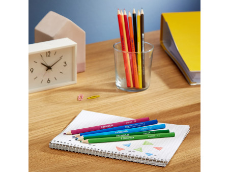 STAEDTLER Crayon de couleur ergosoft triangulaire,étui de 12