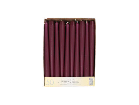 STARPAK Bougie de chandelier, 22 mm, pack de 50, violet