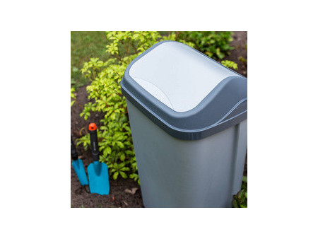 keeeper Poubelle 'swantje', 10 litres, argent / graphite