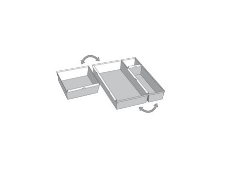 keeeper Compartiment pour tiroir, (L)80 x (P)230 x (H)50 mm