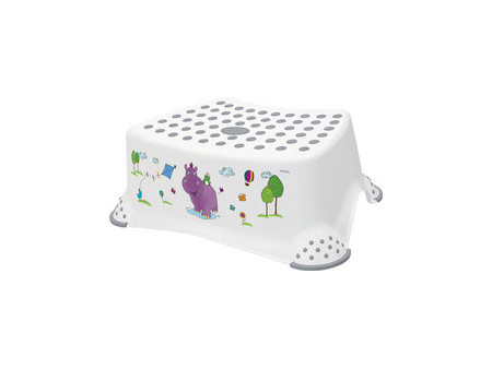 keeeper Marchepied 'tomek hippo', avec impression, blanc
