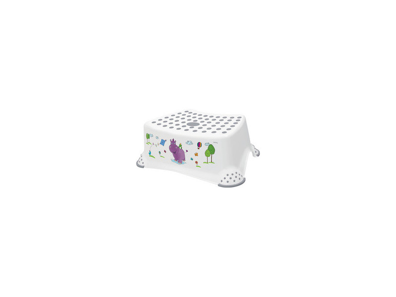keeeper Marchepied 'tomek hippo', avec impression, blanc