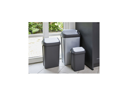 keeeper Poubelle 'swantje', 50 litres, argent / anthracite