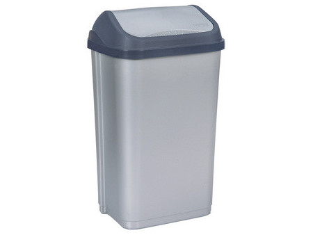 keeeper Poubelle 'swantje', 50 litres, argent / anthracite