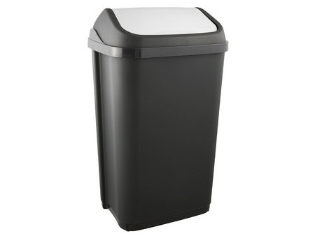 keeeper Poubelle 'swantje', 50 litres, anthracite / argent