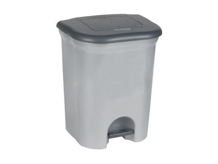 keeeper Poubelle à pédale 'torge', 2x 11 litre, argent