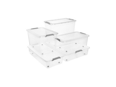 keeeper Boîte de rangement 'leo', 56 litres, transparent