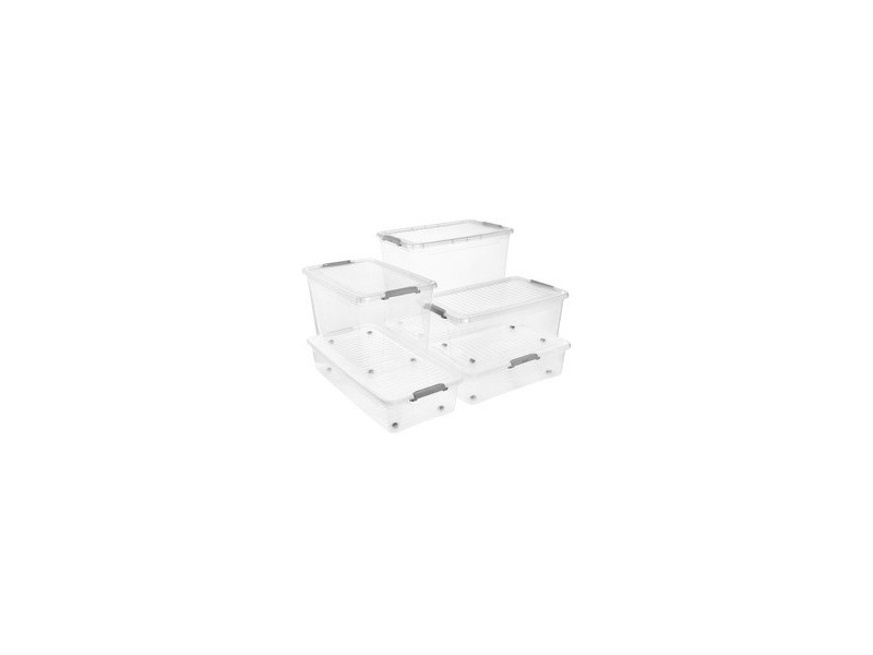 keeeper Boîte de rangement 'leo', 74 litres, transparent