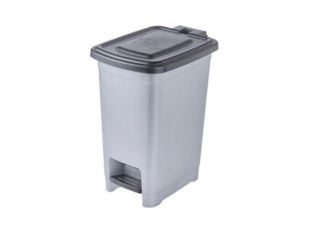 keeeper Poubelle à pédale 'olaf', 25 L, PP, light silver