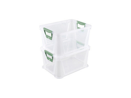 keeeper Boîte de rangement 'luis', 45 L, gris translucide