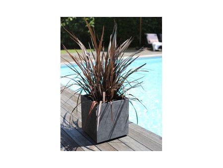 poétic Bac à plantes BASALT double paroi, 395 mm, anthracite
