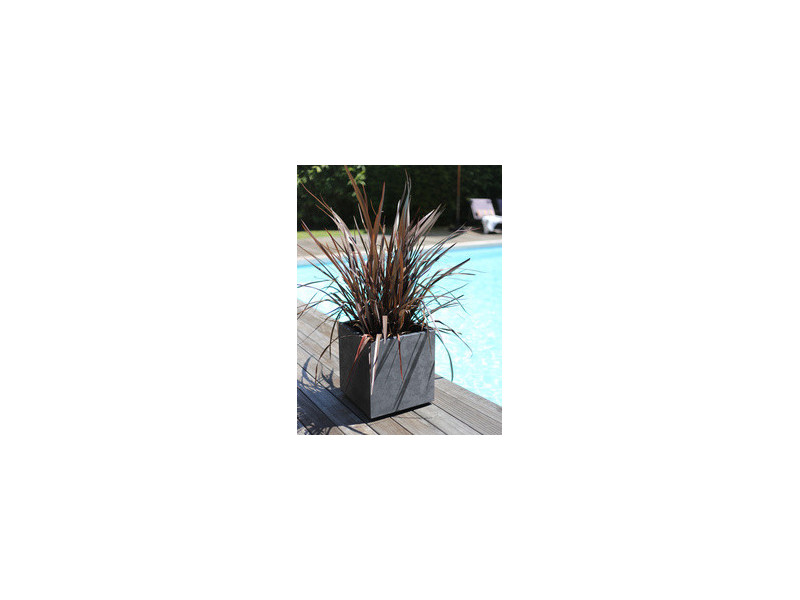 poétic Bac à plantes BASALT double paroi, 395 mm, anthracite