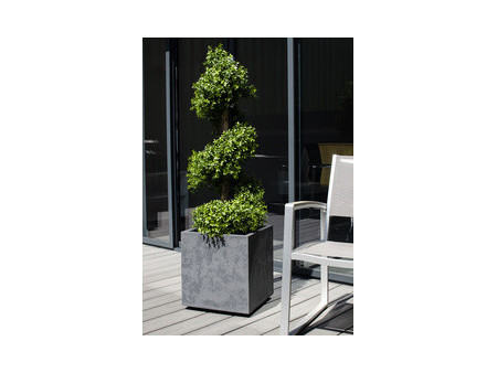 poétic Bac à plantes BASALT double paroi, 395 mm, anthracite