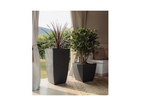 poétic Bac à plantes BASALT Diva, carré, 435 mm, anthracite