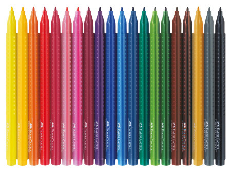FABER-CASTELL Stylo feutre GRIP COLOUR MARKER, étui de 20