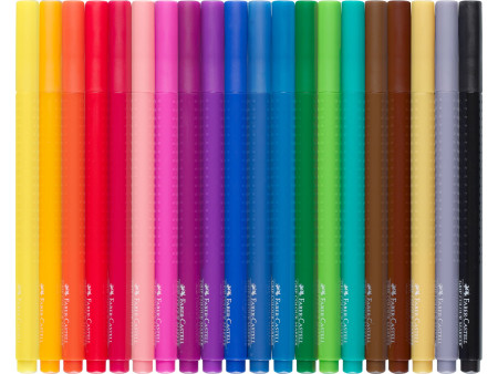 FABER-CASTELL Stylo feutre GRIP COLOUR MARKER, étui de 20