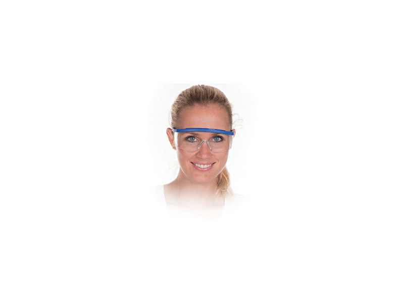 HYGOSTAR Lunettes de protection BLEU, verres transparents