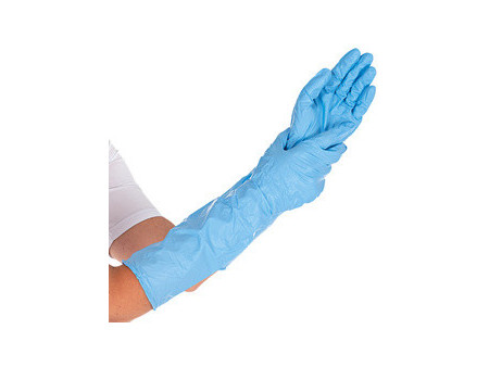 HYGOSTAR Gant nitrile EXTRA SAFE SUPERLONG, L, bleu