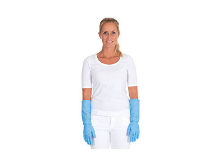 HYGOSTAR Gant nitrile EXTRA SAFE SUPERLONG, L, bleu