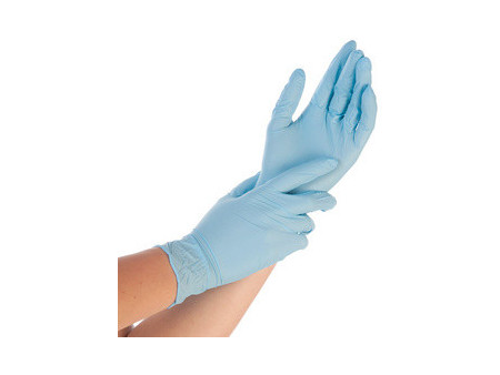 HYGOSTAR Gant nitrile CONTROL, L, poudré, bleu