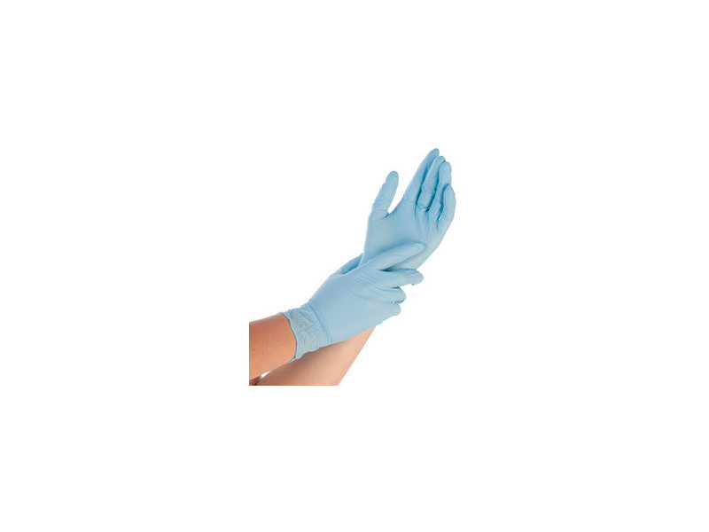 HYGOSTAR Gant nitrile CONTROL, L, poudré, bleu
