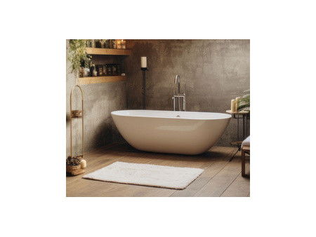 HYGOSTAR Tapis de bain, 500 x 700 mm, en coton, blanc