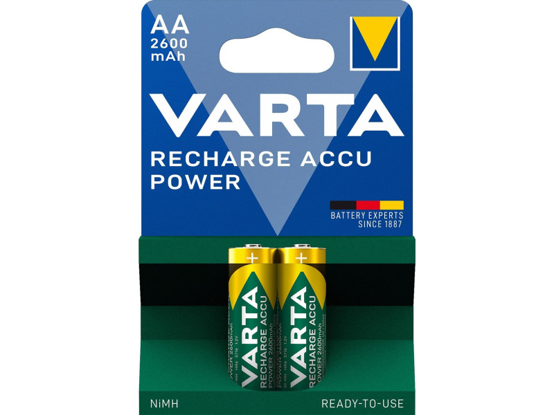 VARTA Pile NiMH 'Rechargeable Accu', Mignon (AA), 2 600 mAh