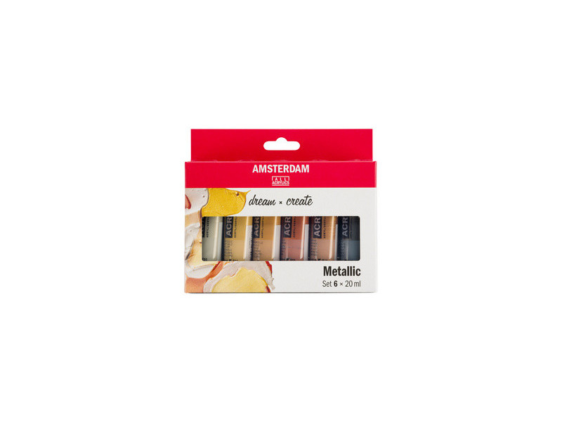 ROYAL TALENS Peinture acrylique AMSTERDAM Metallic, 6x 20 ml