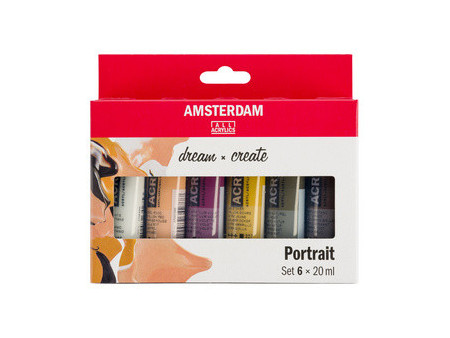 ROYAL TALENS Peinture acrylique AMSTERDAM Portrait, 6x 20 ml