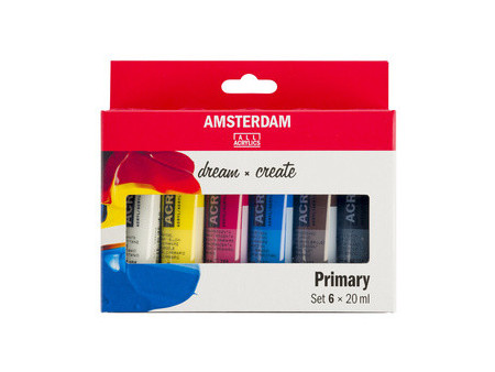 ROYAL TALENS Peinture acrylique AMSTERDAM Primary, 6x 20 ml