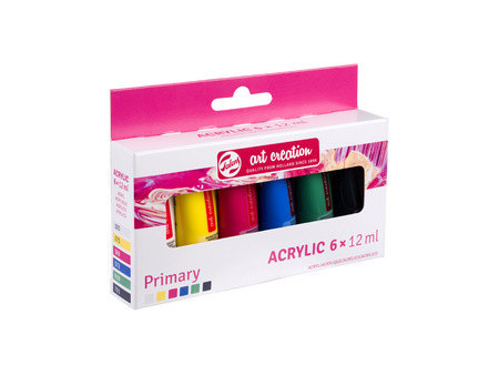 ROYAL TALENS Acrylique Art Creation Primary Set, 6 x 12 ml