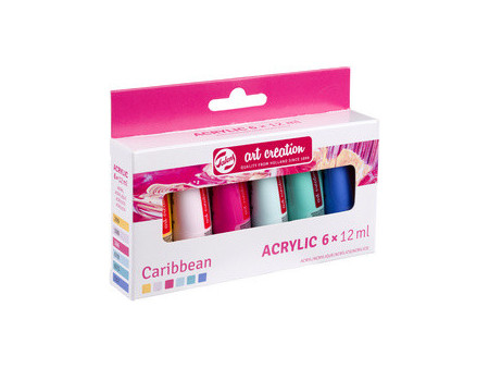 ROYAL TALENS Acrylique Art Creation Caribbean Set, 6 x 12 ml