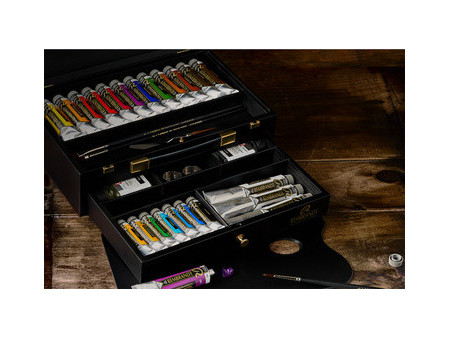 ROYAL TALENS REMBRANDT Peinture à l'huile WOODEN BOX LUXURY