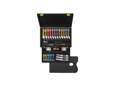 ROYAL TALENS REMBRANDT Peinture à l'huile WOODEN BOX LUXURY