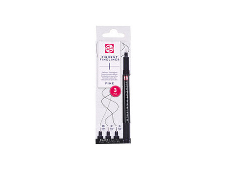 ROYAL TALENS Feutre Pigment Fineliner Medium, set de 3, noir