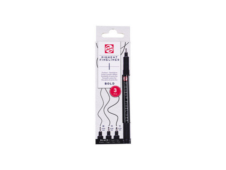 ROYAL TALENS Feutre Pigment Fineliner Bold, set de 3, noir