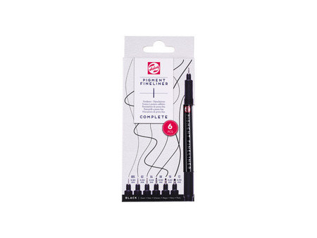ROYAL TALENS Feutre Pigment Fineliner, set de 6, noir