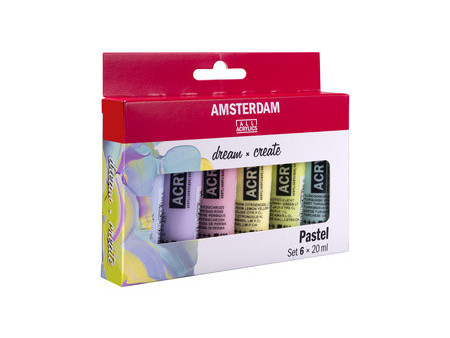 ROYAL TALENS Peinture acrylique AMSTERDAM Pastel, 6 x 20 ml