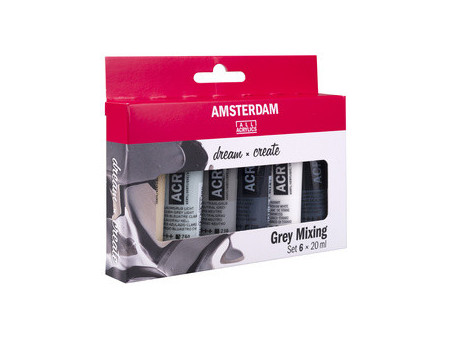 ROYAL TALENS Peinture acrylique AMSTERDAM, set de gris